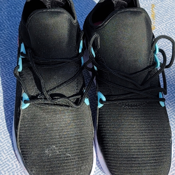 US POLLO SNEAKER SIZE 6.5 SLIP-ON WITH LACES BLACK WITH WHITE SOLE PREOWNED - Picture 7 of 7